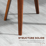 Set di 2 sedie da pranzo stile vintage seduta rivestimento sintetico 53l x 54P x 81H cm nero marrone