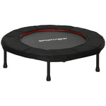 Trampolino fitness, Ø 102 cm, trampolino per esercizi, piedini antiscivolo, telaio in acciaio, portata 100 kg, rosso
