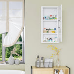 Armoire à pharmacie murale 2 étagères 3 niveaux avec porte aimantée métal 30 x 12 x 60 cm blanc