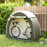 Tente à Vélo Abri de Vélo Portable pour 2 Vélos Imperméable avec poche sac transport Tissu Oxford 200 x 80 x 170 cm vert