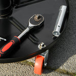 Tabouret de mécanicien siège pivotant hauteur réglable plateau de 100 kg pour le garage et la réparation automobile noir