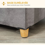 Niche chat maison de chat design surélevé avec coussin amoviable et lavable en peluche doux repose-pieds, dessus ouvrable, gris