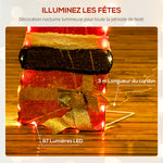 Père Noël lumineux de 90 cm avec 97 LED blanc chaud, décoration de Noël pour intérieur et extérieur