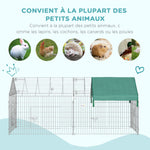 Omheining voor kleine dieren dierenkooi gegalvaniseerd metalen frame 4 grondpennen inbegrepen 220 x