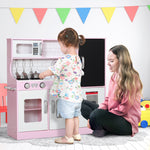 Cuisine enfant jouet d'imitation pour enfant - dinette enfant de 3-8 ans, rose