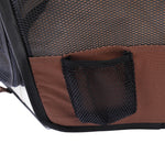 Parc enclos pliable pour chien chat petits animaux octogonal en tissu Oxford et acier Ø 90 x 41H cm marron beige