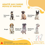 Barriera di sicurezza per cani estensibile lunghezza regolabile 104-180 x 36 x 69 cm pino legno naturale