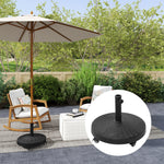 Base para sombrilla con peso neto de 22,7 kg en resina con 4 ruedas - dim. Φ52 x 41H cm - Negro