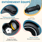 Tricycle pour enfant évolutif avec siège réglable pédales 2 paniers ceinture pour enfant de 2 à 5 ans noir