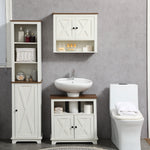 Meuble sous lavabo salle de bain meuble sous vasque - niche et placard à portes doubles, 60 x 30 x 60 cm, blanc