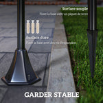 Luminaire extérieur lampadaire sur pied solaire lampadaire lanterne classique LED 30 Lm dim. 15L x 15l x 120H cm noir
