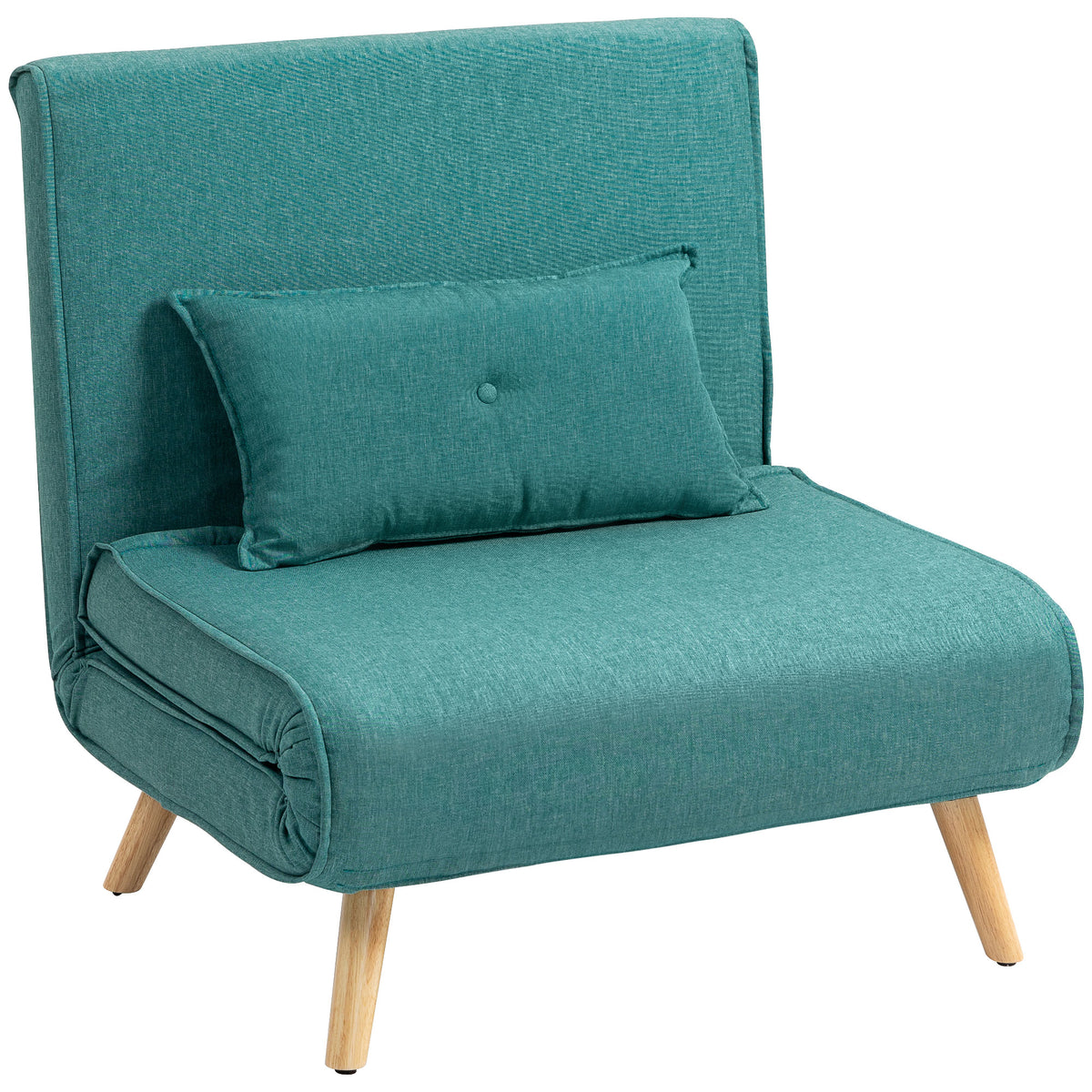 Besaulki bihurgarri bakarrekoa, 3-in-1 klik-klak sofa-ohea, 5 posiziotako bizkarralde erregulagarriarekin, burko barne, berdea