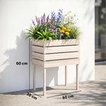 Jardinières sur Pieds carrés potagers - Lot de 4 jardinières sur Pied modulables - 50L x 30l x 60H cm