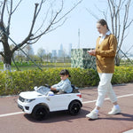 Voiture électrique enfants véhicule électrique 12 V, double moteurs, 3 à 5 km/h, blanc