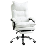 Fauteuil de bureau, chaise bureau ergonomique avec dossier inclinable, hauteur réglable, 66 x 72 x 130 cm, blanc