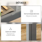 Set tavolo da pranzo con 4 sedie, tavolo da cucina con sedie in similpelle, 120 x 70 x 75 cm, grigio