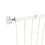 Barrière de sécurité animaux porte fermeture automatique système de double verrouillage sans perçage 3 extensions blanc