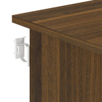 Bureau Informatique avec 5 Tiroirs, 110 x 50 cm, Bureau avec Rangement, Étagère Ouverte, Tiroir Verrouillable, Noyer