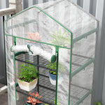 Serre de jardin balcon étagère serre 5 niveaux 0,69 x 0,49 x 1,93 m acier bâche amovible PE blanc