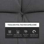Ensemble de 4 coussins d'extérieur pour balancelle de jardin, 1 coussin d'assise coussins de dossier et 2 oreillers