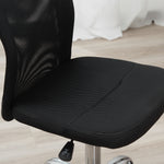 Lot 2 de chaises de bureau ergonomique hauteur réglable piètement chromé pivotant 360° revêtement maille noir