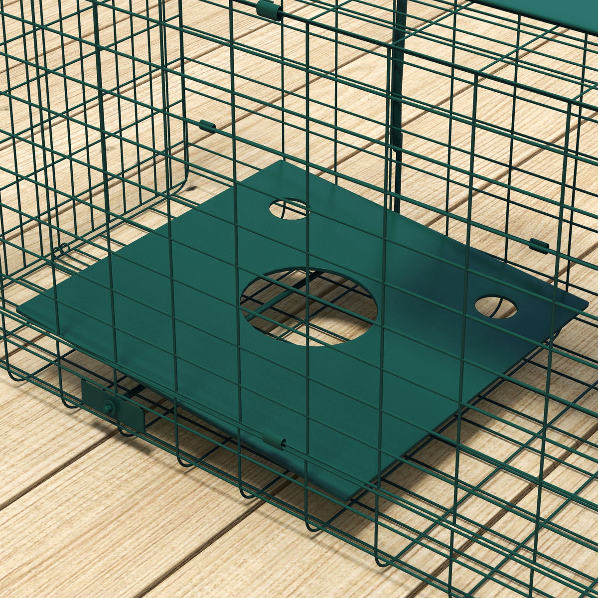 Cage attrape animaux nuisibles 1 entrée dim. 80L x 25l x 30H cm vert foncé