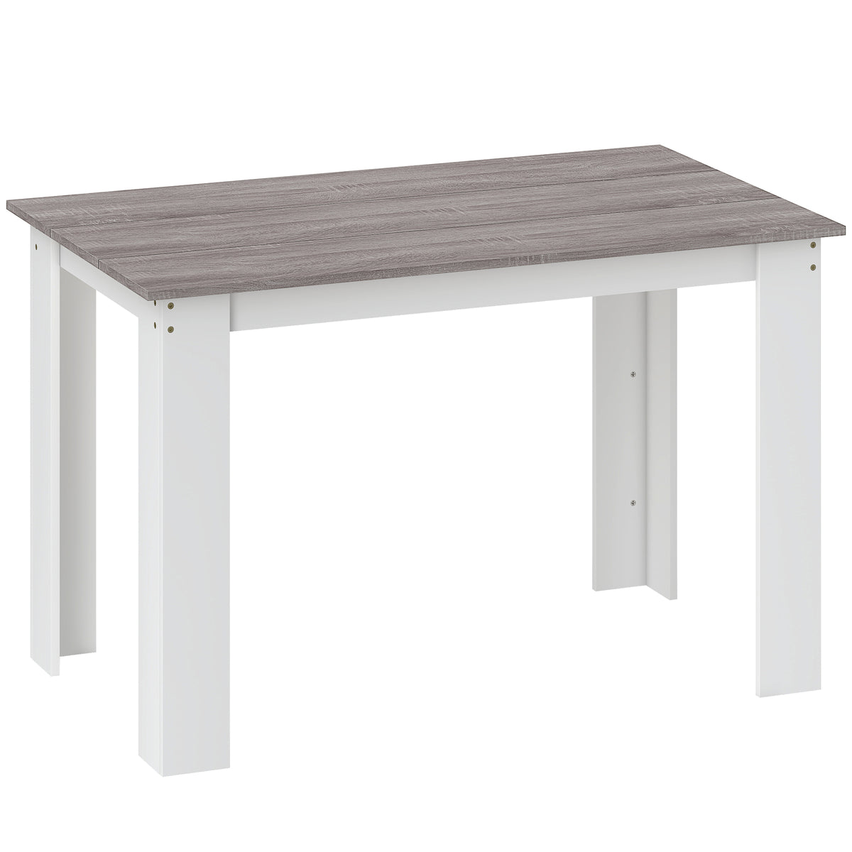 Jangelako mahaia, sukaldeko mahai modernoa, gainazal handia 4-6 pertsonentzat, partikula-taulazkoa, 120x69x75 cm, grisa