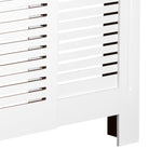Cubrerradiador de diseño contemporáneo, longitud extensible 139-208,5 x 20,5 x 82,5 cm, MDF blanco