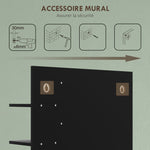 Miroir mural de salle de bain avec étagères de rangement - 3 étagères latérales + 1 étagère inférieure - bois de bambou