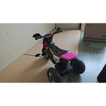 Kinder-Dreirad Motocross mit Musik- und Lichteffekten, Aufbewahrungsfach, Pink
