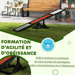 Agility sport pour chien bascule équipement entrainement chien bois sapin pré-huilé feutre bitumé antidérapant gris noir