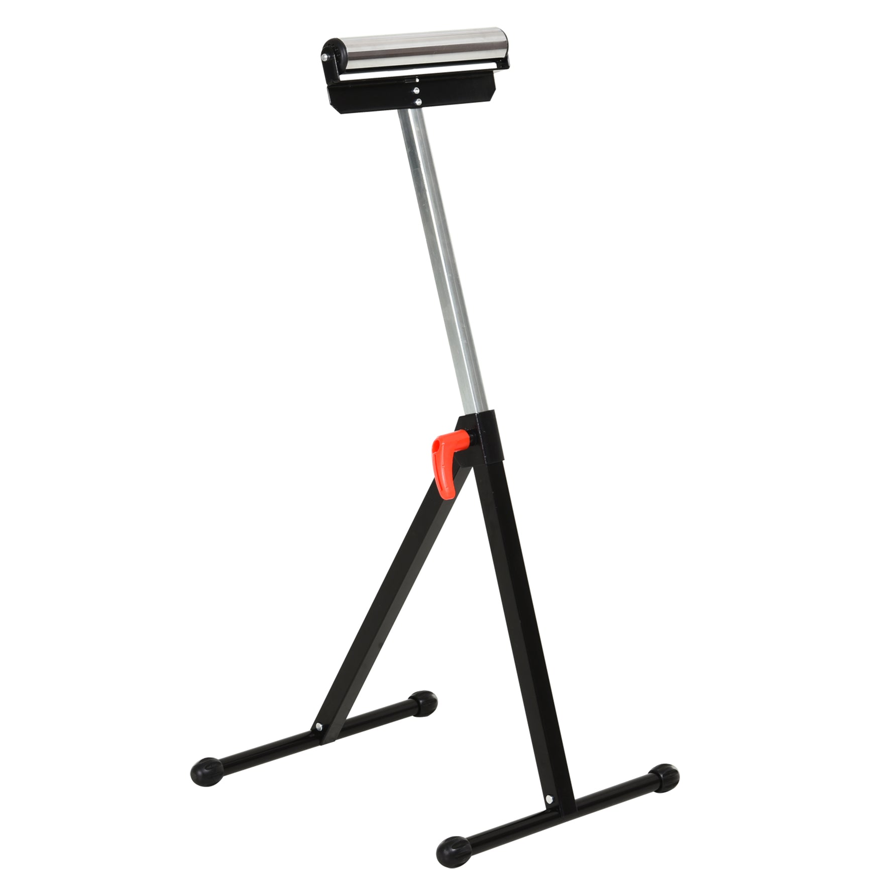Servante d'atelier à rouleau pliable, support avec rouleau hauteur réglable 68 à 110 cm, charge max. 90 kg, noir
