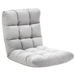 Sillón convertible sillón perezoso gran confort reclinable respaldo multiposiciones 90°-180° franela poliéster acolchado gris claro