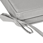 Lot de 2 Coussins de Chaise Fauteuil de Jardin Coussins d'assise déhoussables Rembourrage 5 cm Polyester Gris clair