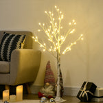 Arbre lumineux LED - décoration lumineuse blanc chaud - 72 LEDs - usage intérieur - 120 cm - décoration de noël chambre maison blanc