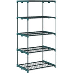 Étagère à fleurs en acier 5 niveaux intérieur et extérieur support de plantes pour jardin balcon salon 67x49x138cm vert