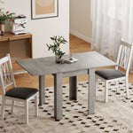 Tavolo da pranzo rettangolare allungabile per 4-6 persone, tavolo da cucina 70-140 cm, feltrini, grigio