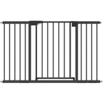 Barrière de sécurité pour chiens et bébés 76 à 130 cm avec extension fixation par pression sans perçage blanc