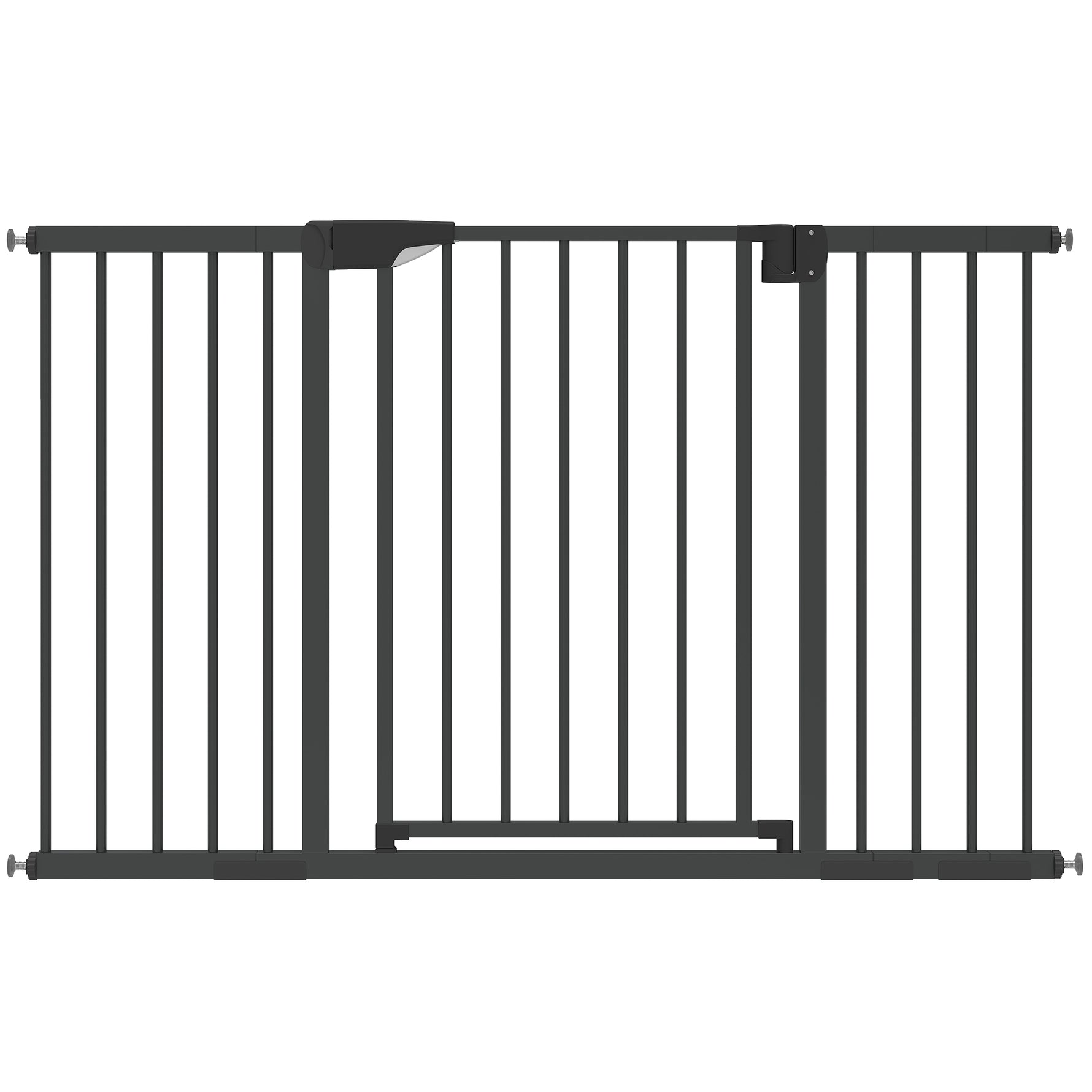Barrière de sécurité pour chiens et bébés 76 à 130 cm avec extension fixation par pression sans perçage blanc