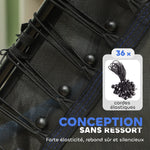 Trampoline pour enfant 1,22 x 1,11 x 1,9 m filet de sécurité porte zippée 6 poteaux rembourrés inclus bleu noir