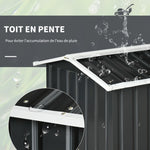 Abri de jardin pour tondeuse à gazon robot-tondeuse - garage tondeuse robot - tôle acier gris