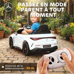 Voiture électrique enfants Mercedes AMG CLE 53 12V 2 moteurs télécommande parentale 2,4G 99 x 55 x 43 cm blanc