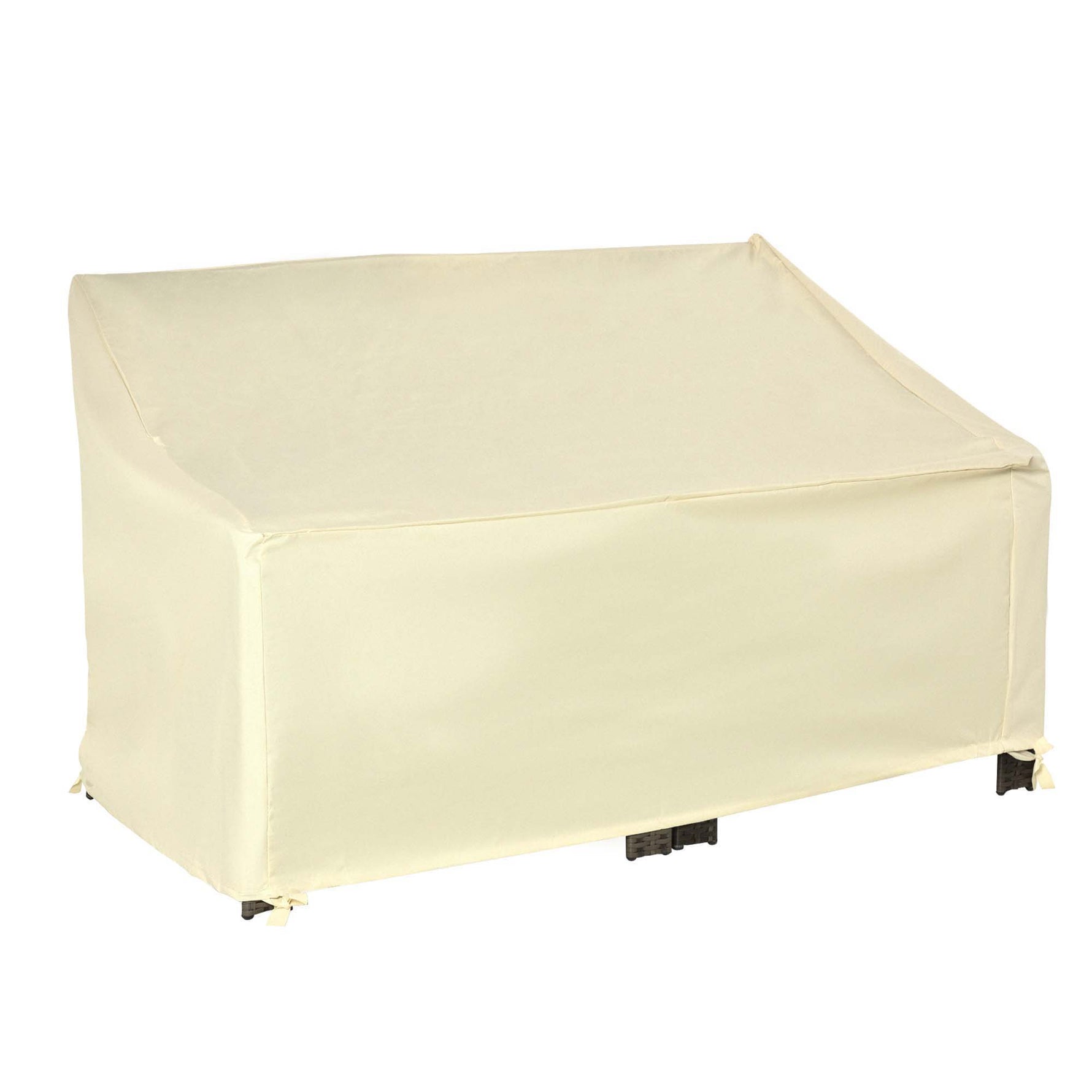 Housse de canapé exterieur étanche, housse de banc de jardin 600D tissu oxford, bache de canapé extérieur pour balcon, terrasse, 140 x 84 x 56/94 cm, beige