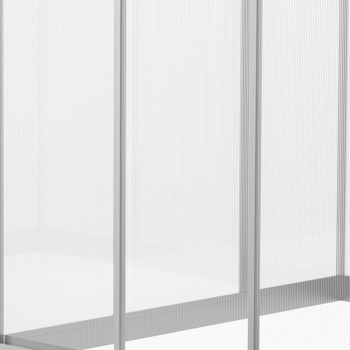 Serre de jardin en aluminium polycarbonate, serre avec fenêtres supérieures réglables, porte battante, abri extérieur résistant aux intempéries pour plante fleur, 242x190x195 cm, transparent