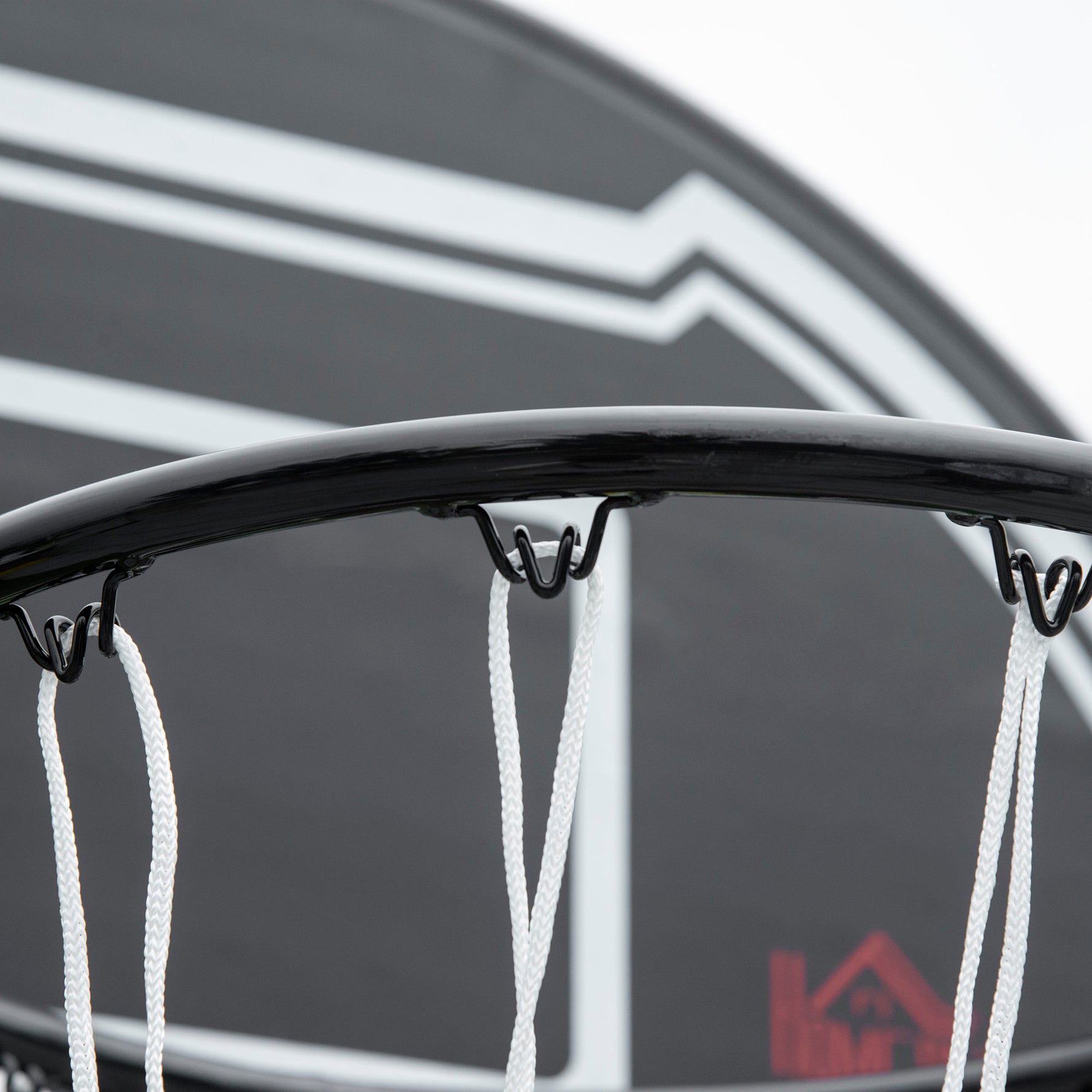 Panier de basket extérieur hauteur réglable 197,5-254 cm panier de basket sur pied à roulettes base remplissable noir