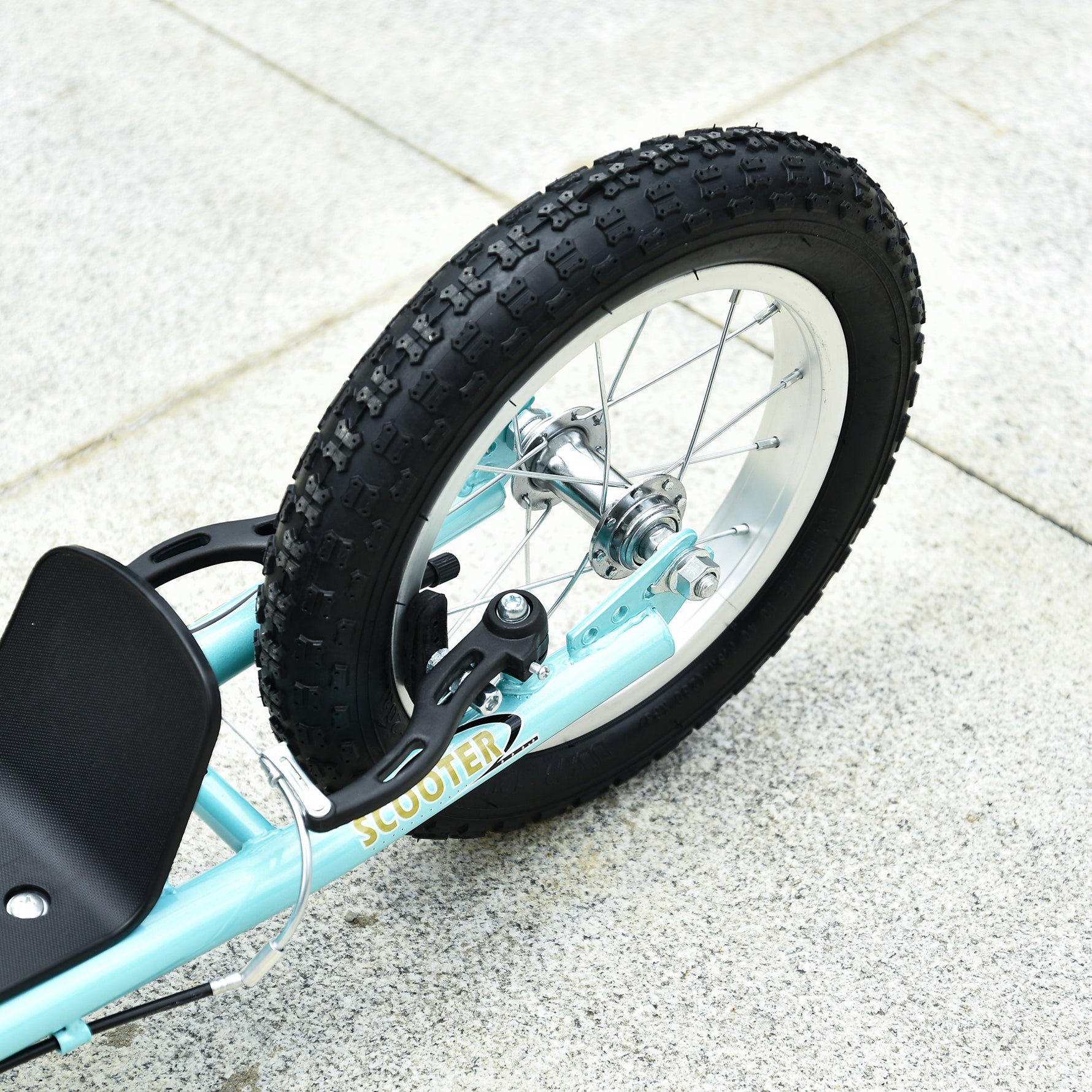 Trottinette pour enfants 5 à 12 ans 2 roues, patinette enfant avec hauteur réglable 120 x 58 x 85-95 cm bleu