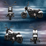 Electric motorcycle for kids 3 km/h 6V with LED headlight, 2 training wheels, for ages 18-36 months, with powerful motor, white