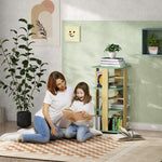 Bibliothèque enfant avec roulettes, rangement livre enfant 3 niveaux pour salle de jeux, chambre d'enfant, vert