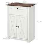 Meuble de rangement buffet multi-rangements 2 portes avec étagère réglable 1 tiroir, dim. 60L x 30P x 87,5H cm
