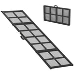 Rampe pour Chien Pliable en Acier, Escalier pour Chien avec Surface Antidérapante, Charge 180 kg, 191 x 50 x 4 cm, Noir